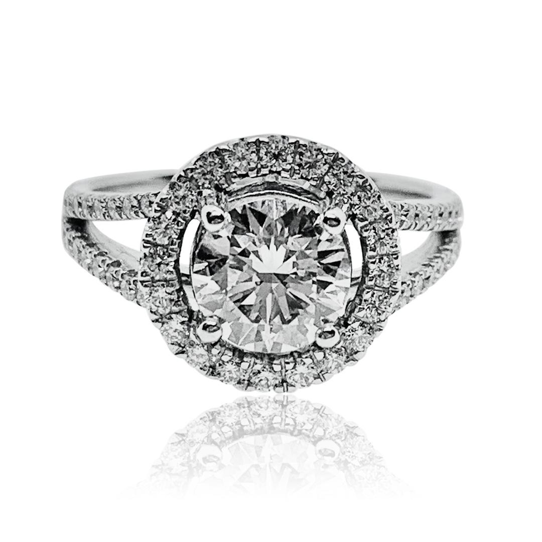 Halo Diamond Wedding Ring