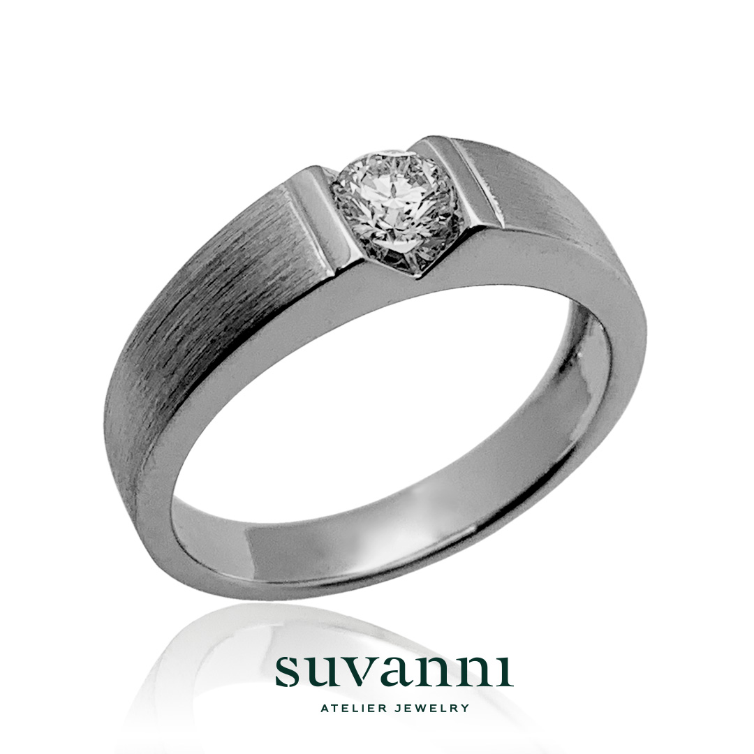 Wedding Ring Design Service - Men Solitaire Ring